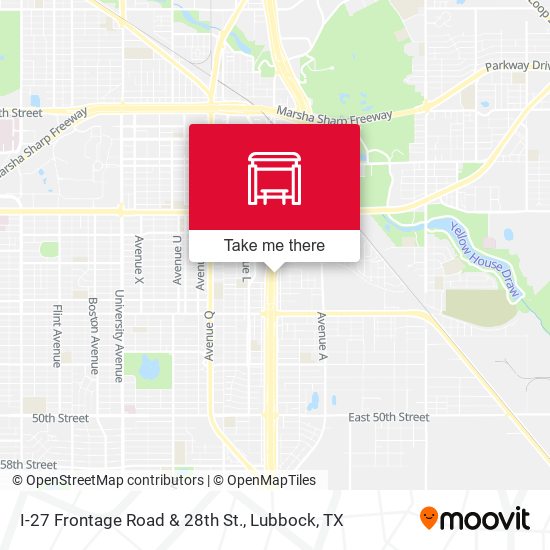 I-27 Frontage Road & 28th St. map