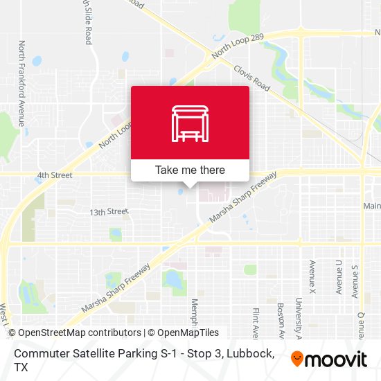 Commuter Satellite Parking S-1 - Stop 3 map