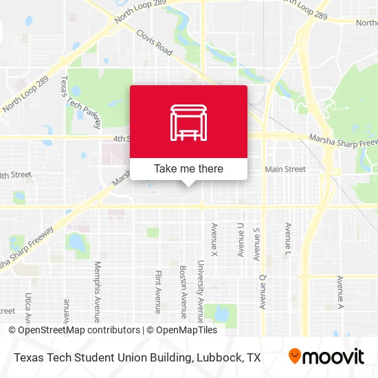 Mapa de Texas Tech Student Union Building