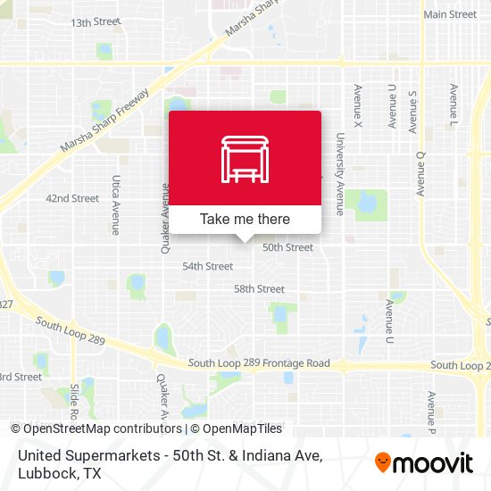 United Supermarkets - 50th St. & Indiana Ave map