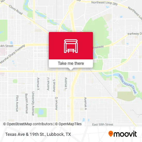 Texas Ave & 19th St. map