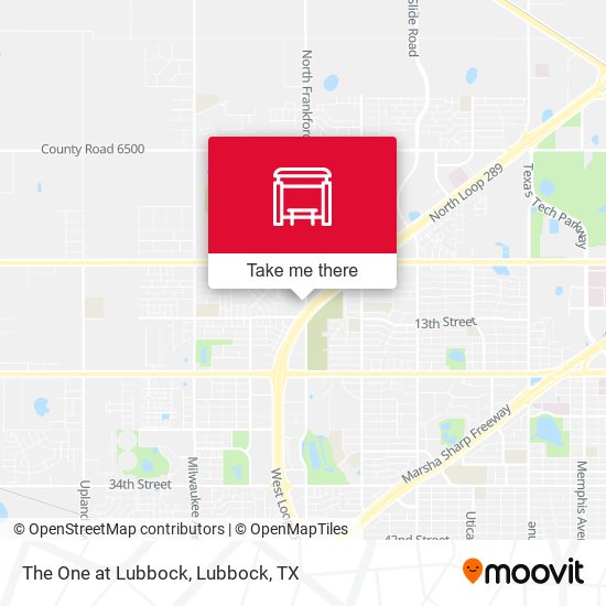 The One at Lubbock map