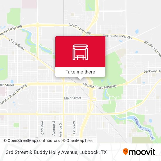 Mapa de 3rd Street & Buddy Holly Avenue