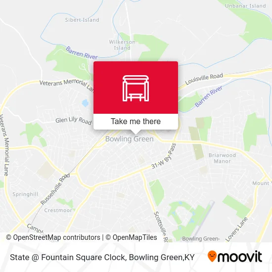 State @ Fountain Square Clock map