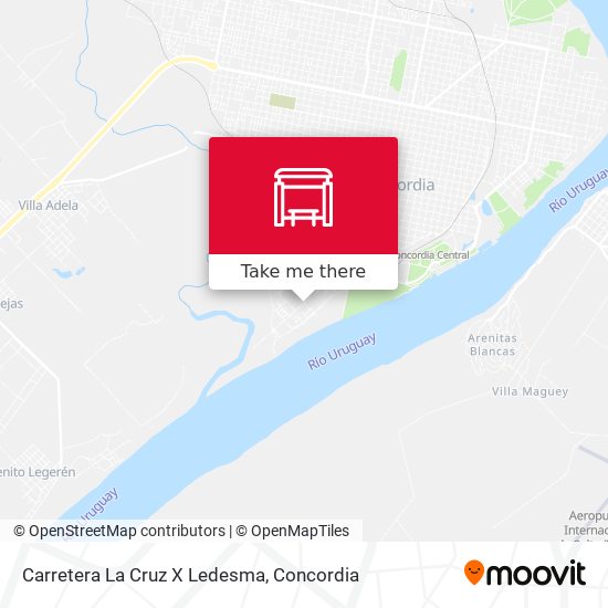 Carretera La Cruz X Ledesma map