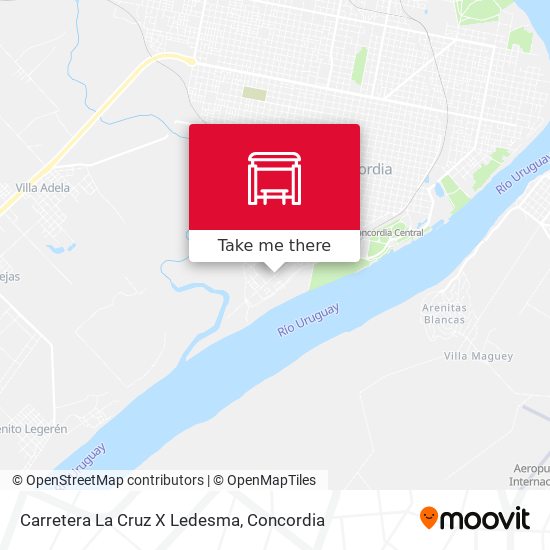 Carretera La Cruz X Ledesma map