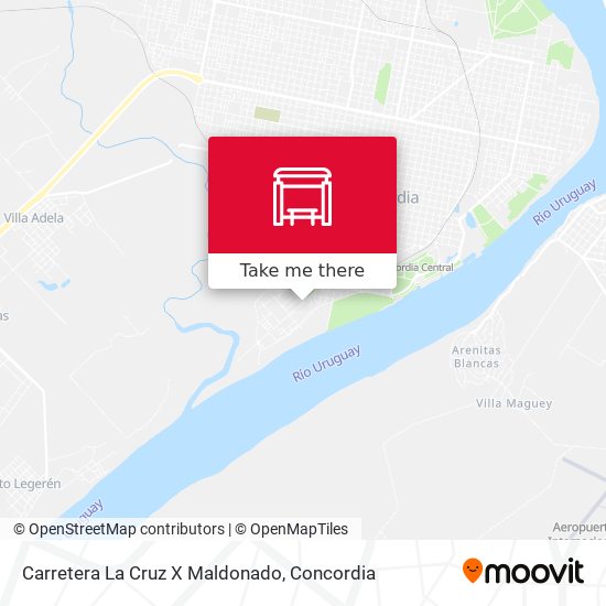 Carretera La Cruz X Maldonado map