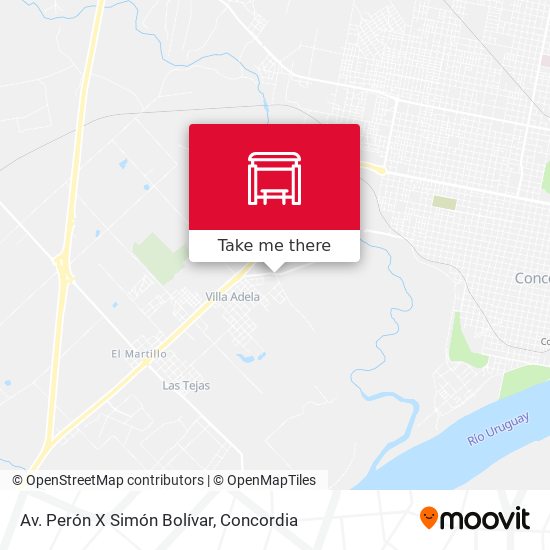 Av. Perón X Simón Bolívar map