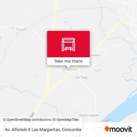 Av. Alfonsín X Las Margaritas map