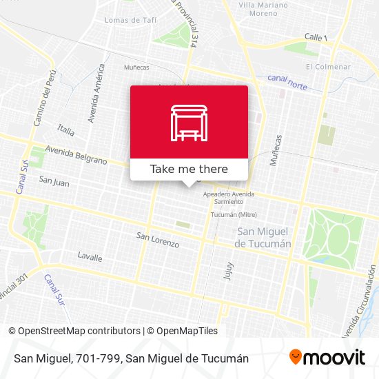 San Miguel, 701-799 map