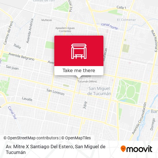 Av. Mitre X Santiago Del Estero map