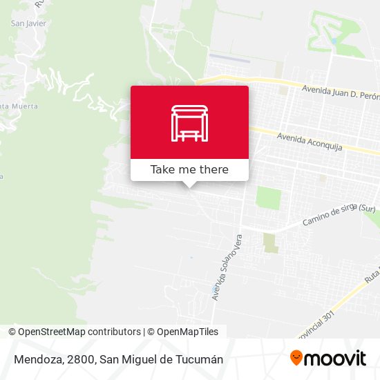 Mendoza, 2800 map
