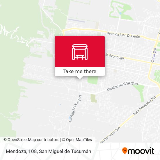 Mendoza, 108 map
