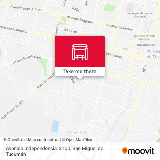 Mapa de Avenida Independencia, 3100