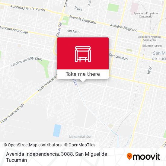 Mapa de Avenida Independencia, 3088