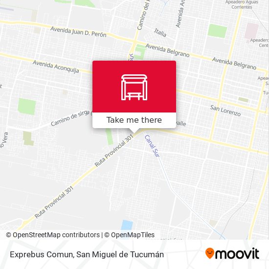 Mapa de Exprebus Comun