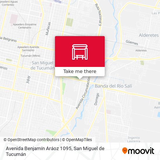 Mapa de Avenida Benjamín Aráoz 1095