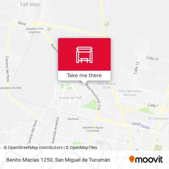Mapa de Benito Macias 1250