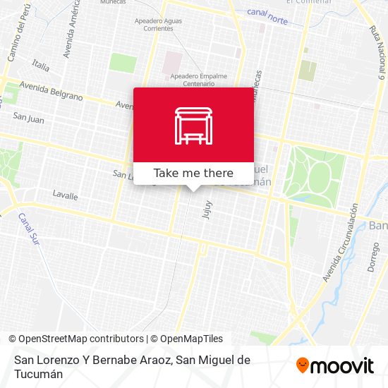San Lorenzo Y Bernabe Araoz map
