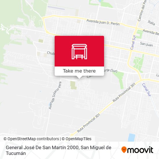 General José De San Martín 2000 map