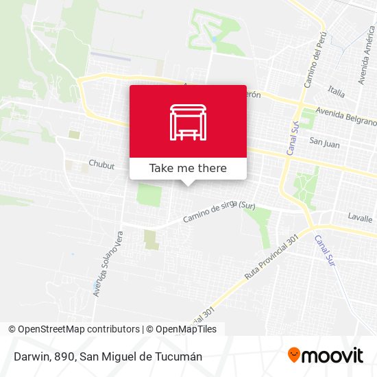 Darwin, 890 map