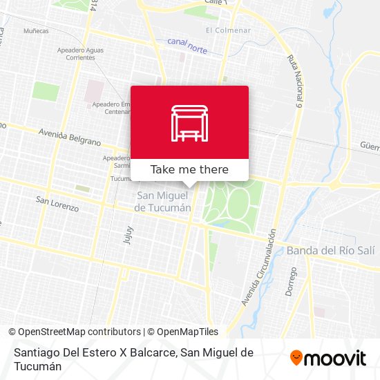 Santiago Del Estero X Balcarce map