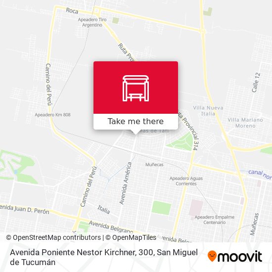 Avenida Poniente Nestor Kirchner, 300 map