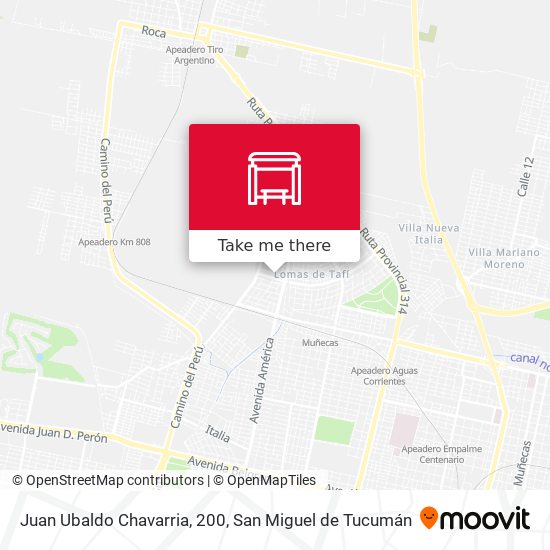 Juan Ubaldo Chavarria, 200 map