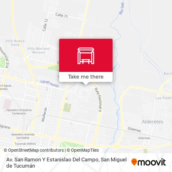 Av. San Ramon Y Estanislao Del Campo map