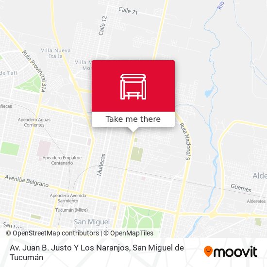 Av. Juan B. Justo Y Los Naranjos map