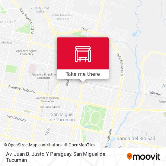 Av. Juan B. Justo Y Paraguay map