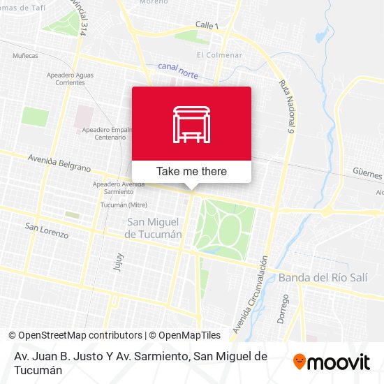 Av. Juan B. Justo Y Av. Sarmiento map