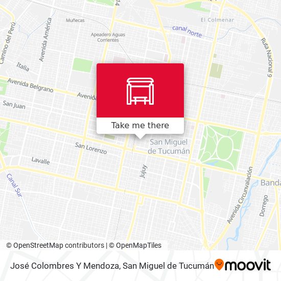 Mapa de José Colombres Y Mendoza