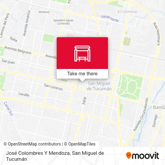 Mapa de José Colombres Y Mendoza