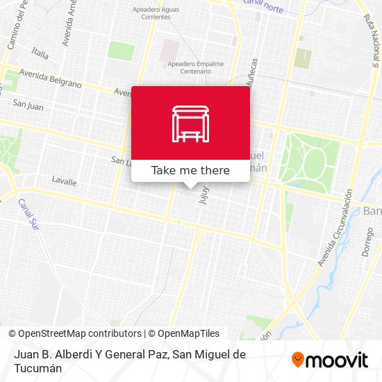 Juan B. Alberdi Y General Paz map