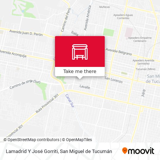 Mapa de Lamadrid Y José Gorriti