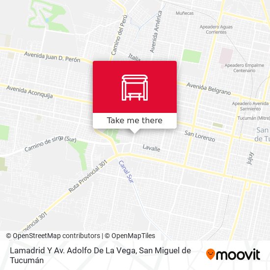 Lamadrid Y Av. Adolfo De La Vega map