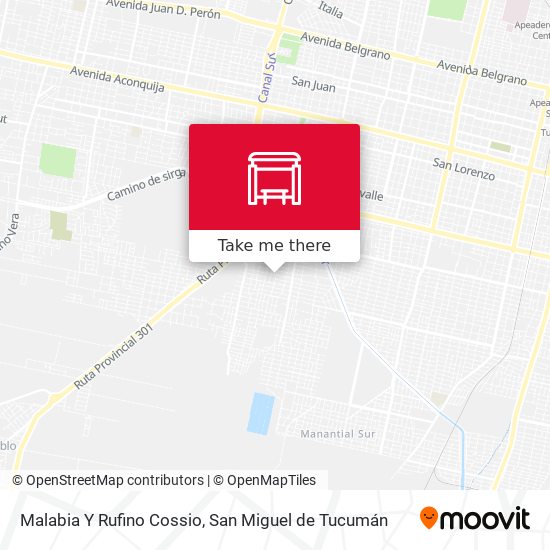 Mapa de Malabia Y Rufino Cossio