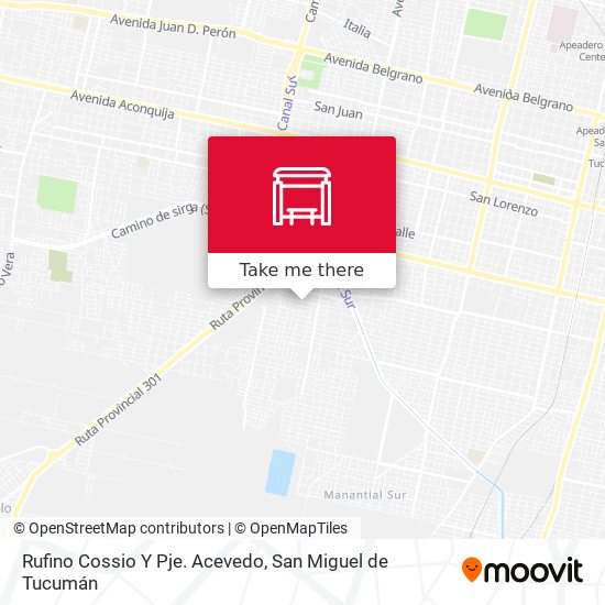 Rufino Cossio Y Pje. Acevedo map