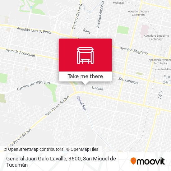 General Juan Galo Lavalle, 3600 map