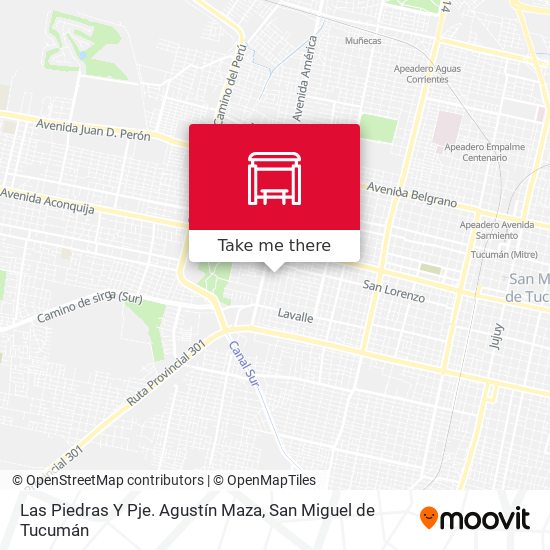 Mapa de Las Piedras Y Pje. Agustín Maza