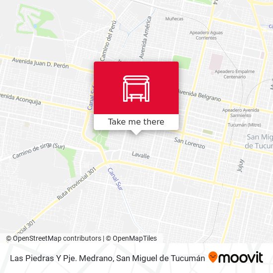 Mapa de Las Piedras Y Pje. Medrano
