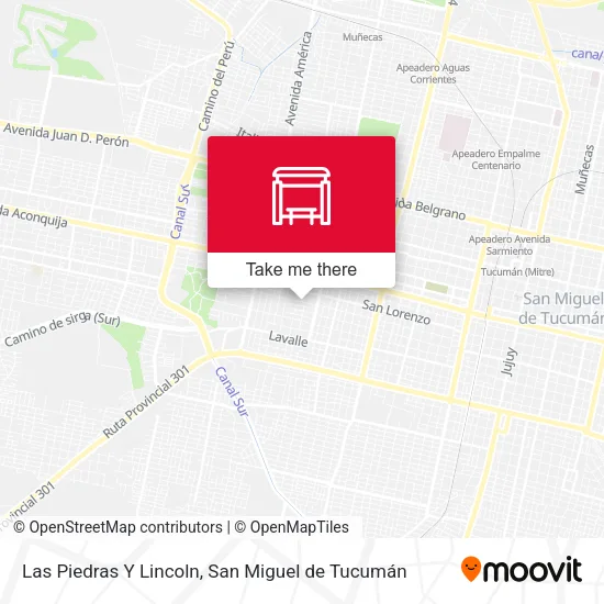 Mapa de Las Piedras Y Lincoln
