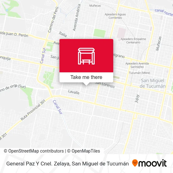 General Paz Y Cnel. Zelaya map