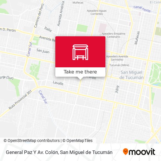 General Paz Y Av. Colón map