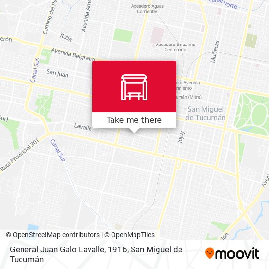 General Juan Galo Lavalle, 1916 map