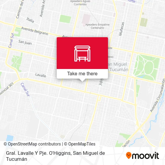 Mapa de Gral. Lavalle Y Pje. O'Higgins