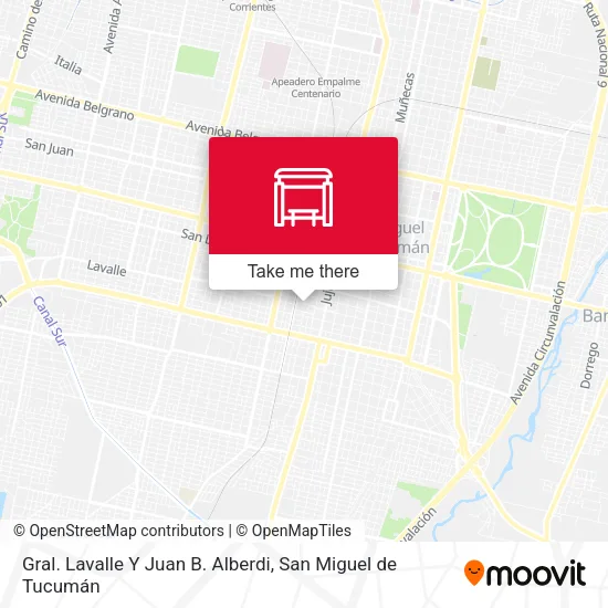 Gral. Lavalle Y Juan B. Alberdi map