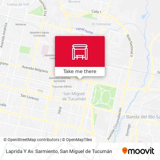 Mapa de Laprida Y Av. Sarmiento