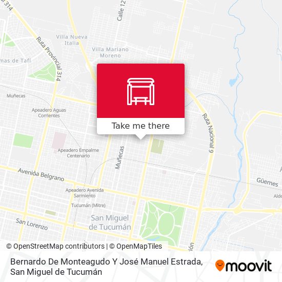 Bernardo De Monteagudo Y José Manuel Estrada map